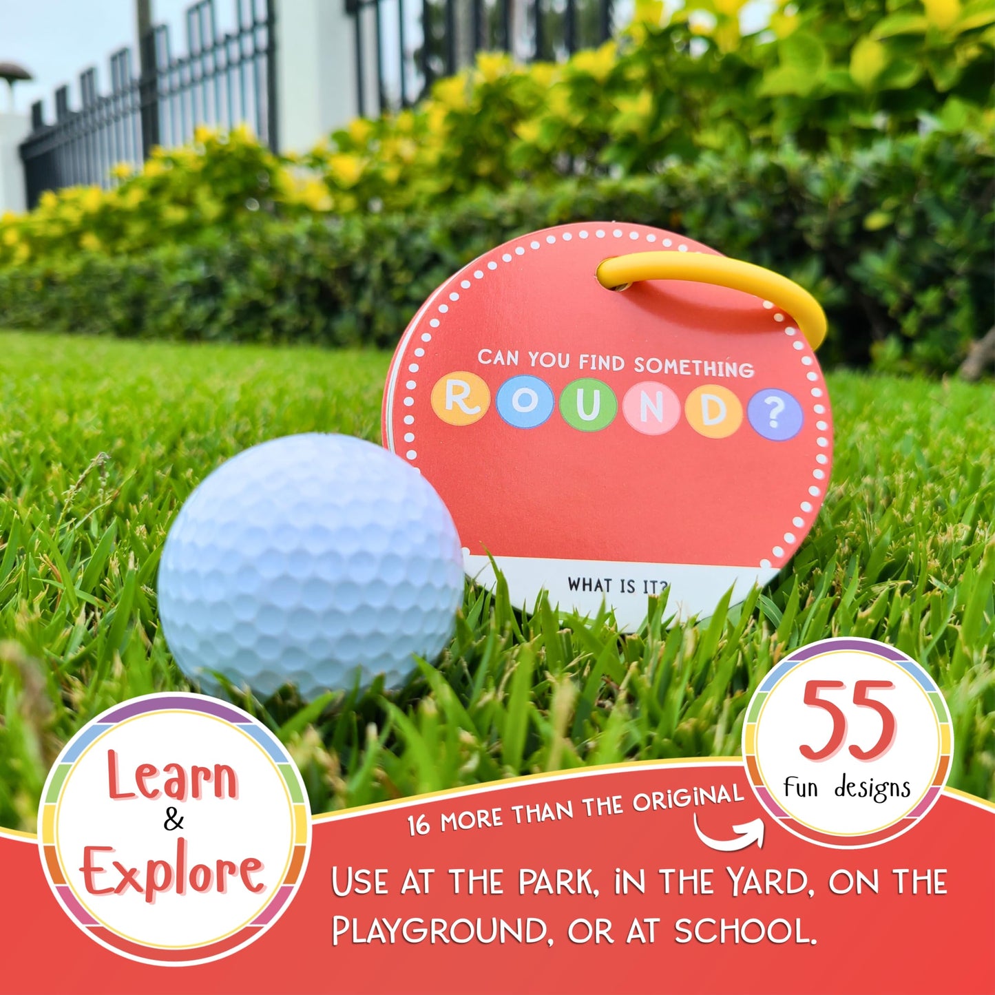 LMC Products Children's Scavenger Hunt | Toddler Activities | Games for 2, 3 Year Old's & Up | Kids Educational Scavenger Hunt Cards (Outdoor Edition - Expanded Version)
