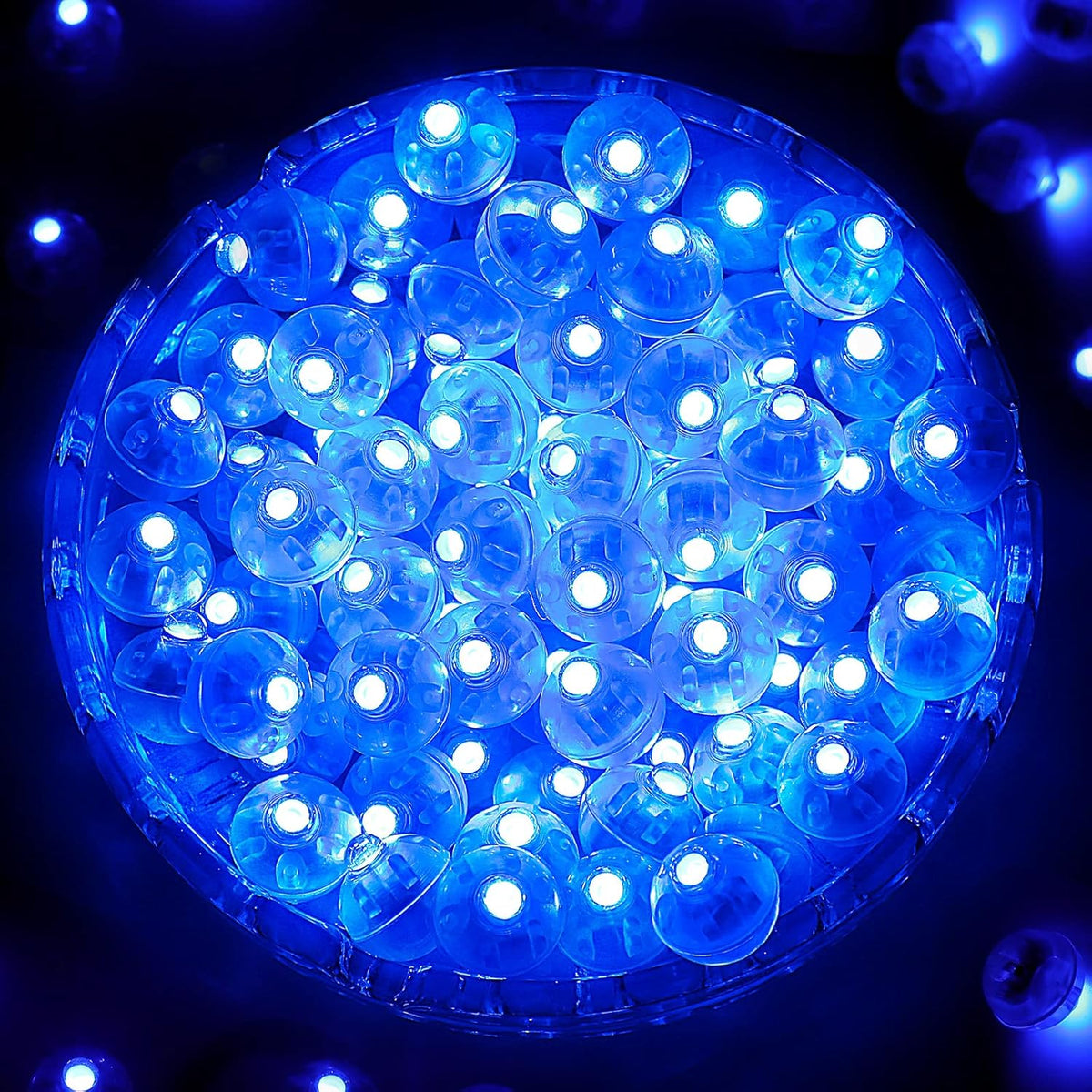 ZGWJ 50PCs Mini Led Lights for Paper Lantern, Blue Led Balloons Light up Balloons for Neon Party Lights Easter Eggs Christmas Halloween Birthday Party Wedding Decoration