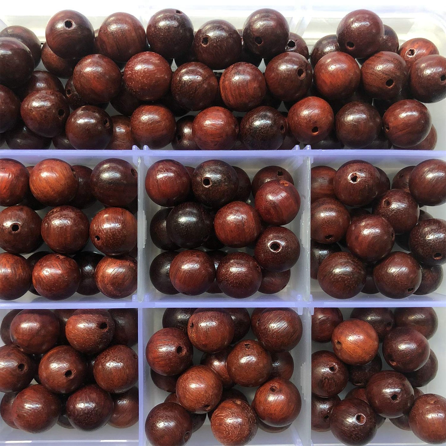 CarpenterC 200pcs 8mm Gorgeous Natural Round Polished Rosewood Loose Beads for Jewelry Making DIY Handmade Crafts