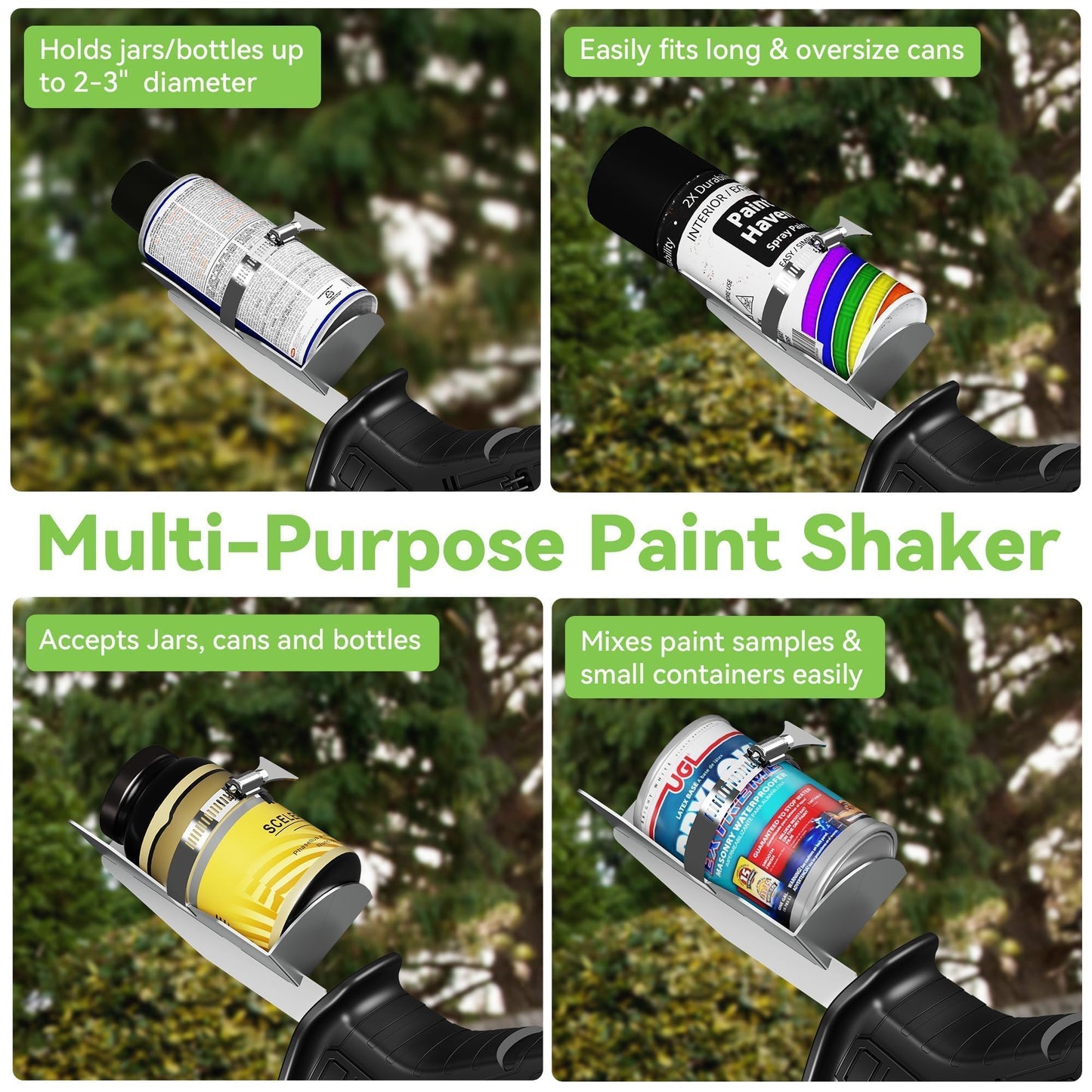 Spray Paint Can Shaker for Reciprocating Saw: Paint Can Shaker with One-Click Adjustment for DIYer - Paint Shaker Machine Made of Stainless Steel Fits 2" to 3" Cans