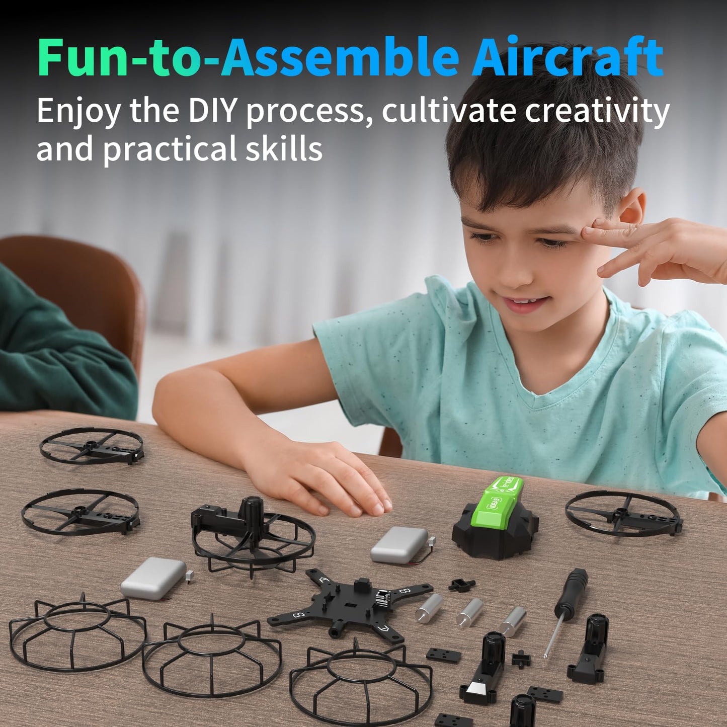 LE-IDEA Detachable Drone with Fun Competitive Mode Mini Drone with Headless Mode 360° Flips, RC Quadcopter With 2 Batteries, Assembling Educational Aircraft Easy to fly for Beginners IDEA9