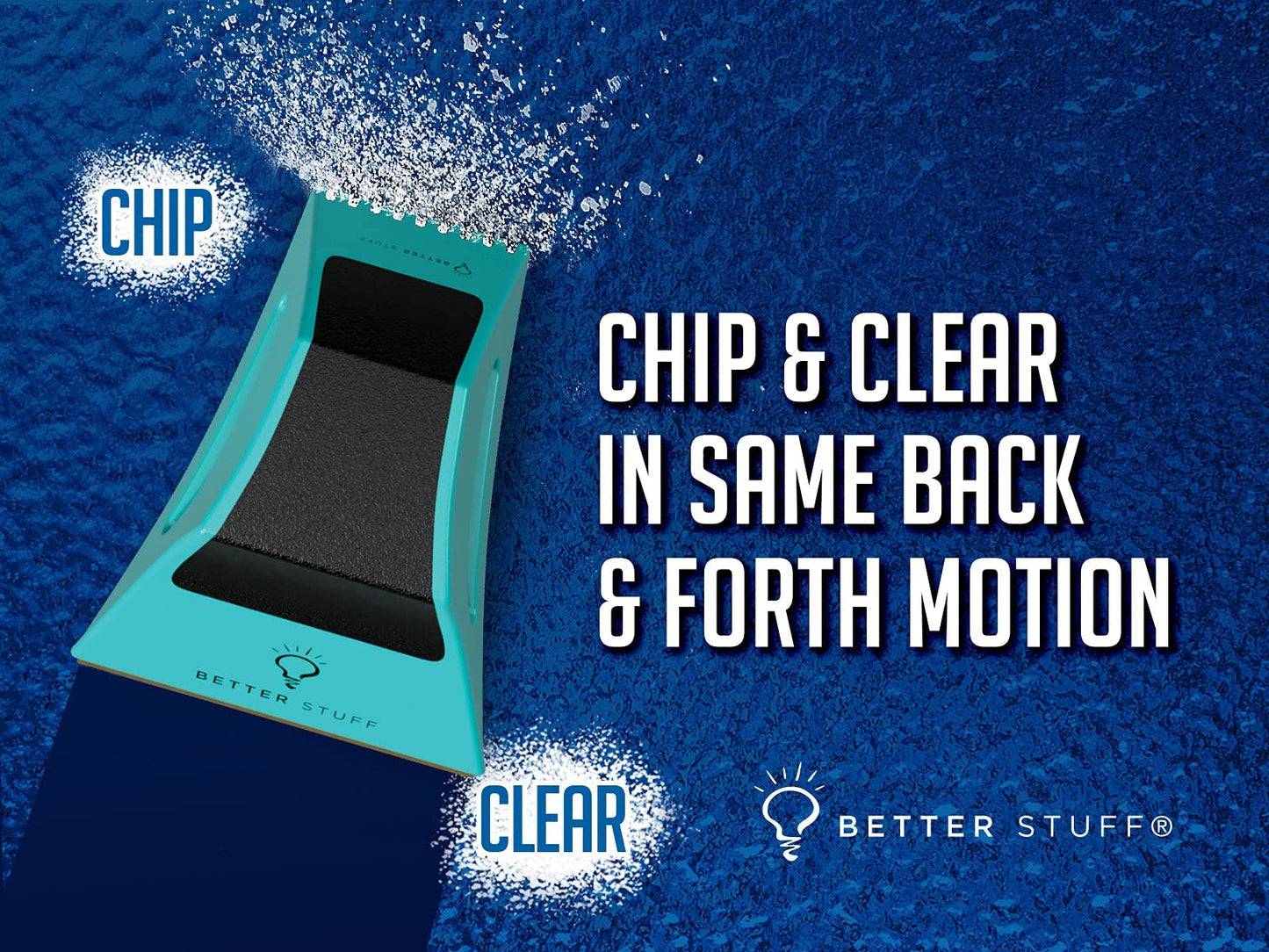 The Better Ice Scraper for Car Windshield | Fast, Efficient, Ergonomic | Magically Remove Ice and Frost from Auto Window | Patented Shape Shifting Technology | Durable Brass Edge | Compact | Pack of 1
