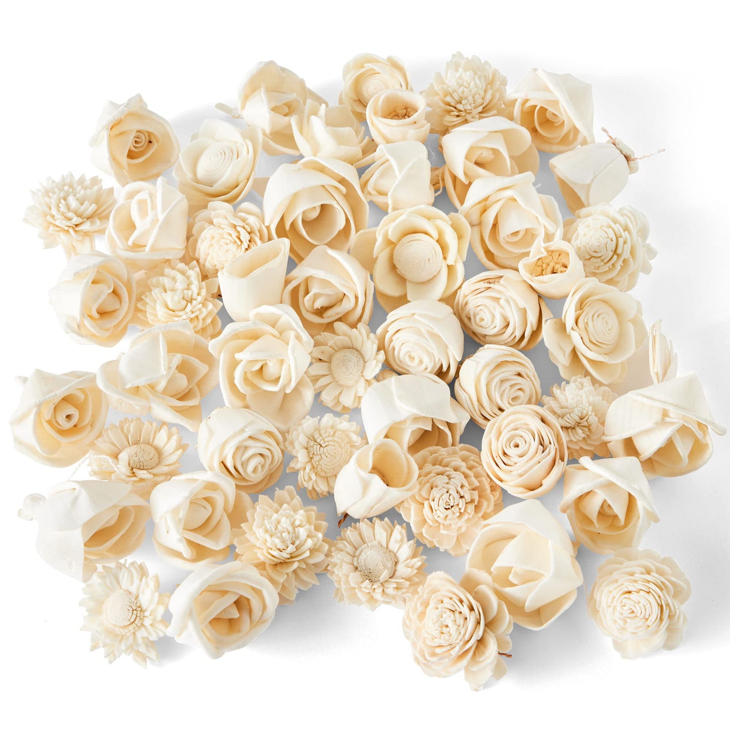 Mini Sola Wood Flower Assortment - 50 in a Set