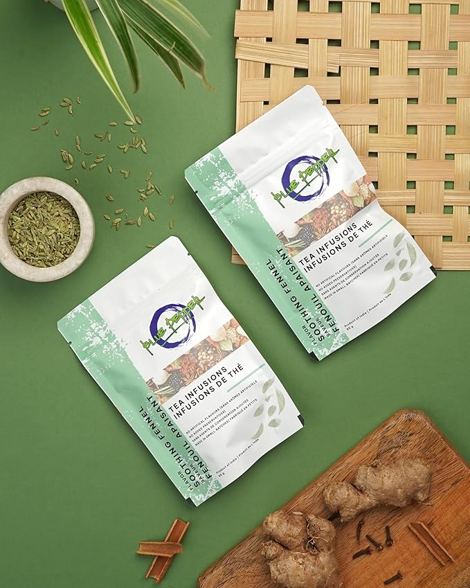 Blue Pepper Soothing Fennel Herbal Tea Blend - Natural Tea Infusion, Made in Small Batches, No Artificial Flavors or Preservatives, 60g - Caffeine Free