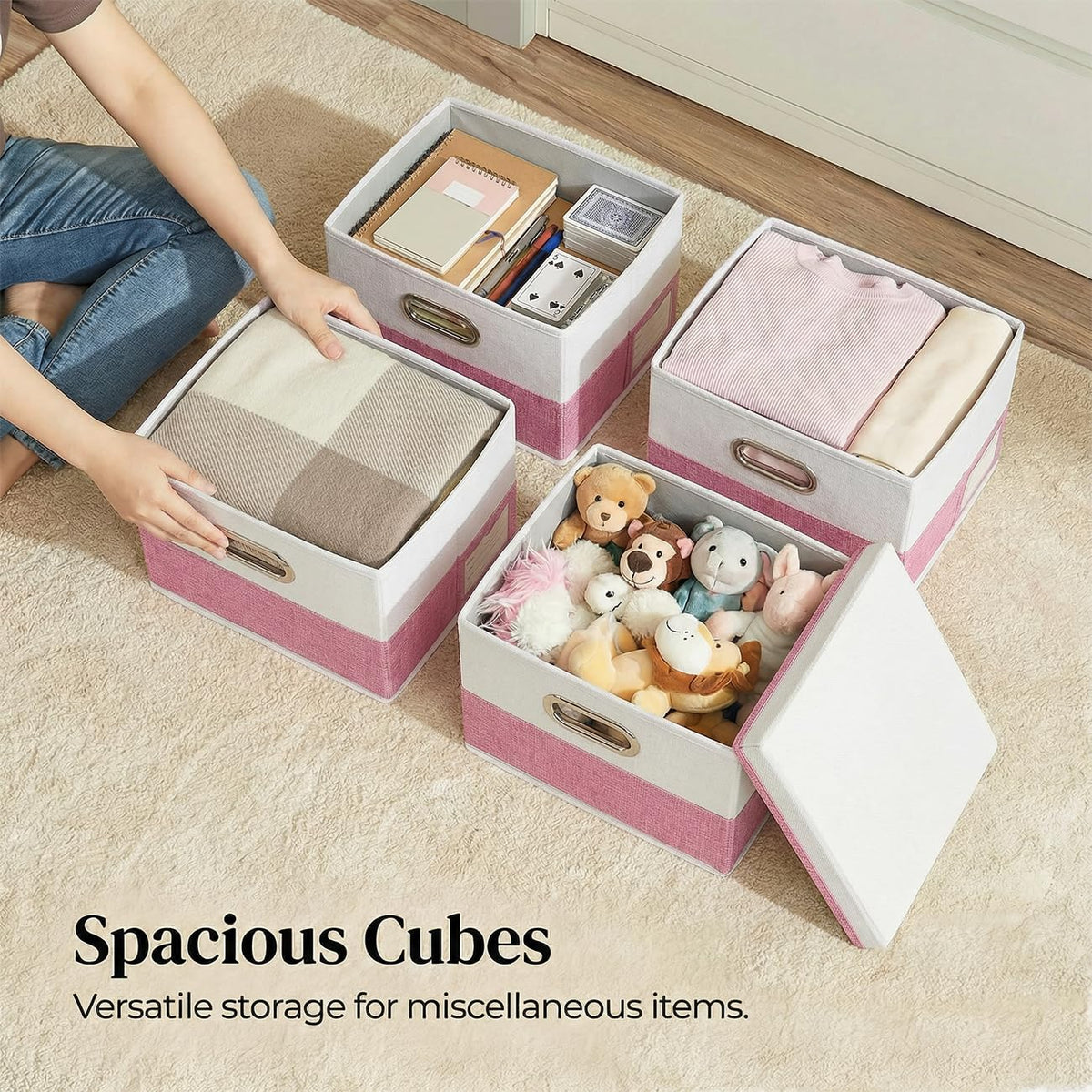 Storage Bins with Lids [3 (3 Count)