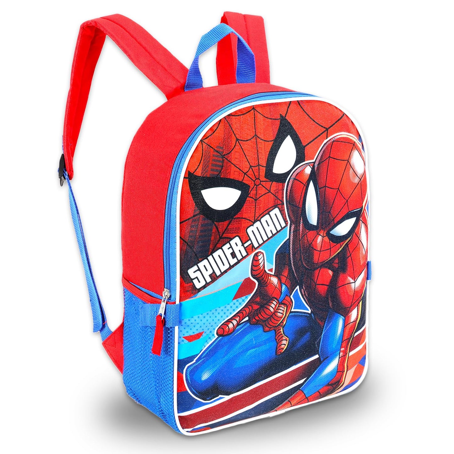 Marvel Spiderman Backpack Set - Bundle with 16" Bag, Lunch Box, Stationery, Water Bottle, Stickers, and More | Marvel School Supplies Kit for Kids