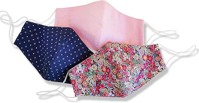 HOPE LOVE SHINE Face Mask Adjustable Filter Pocket Reusable Breathable Washable Cloth Mask Face Masks for Women Men - 3 Pack