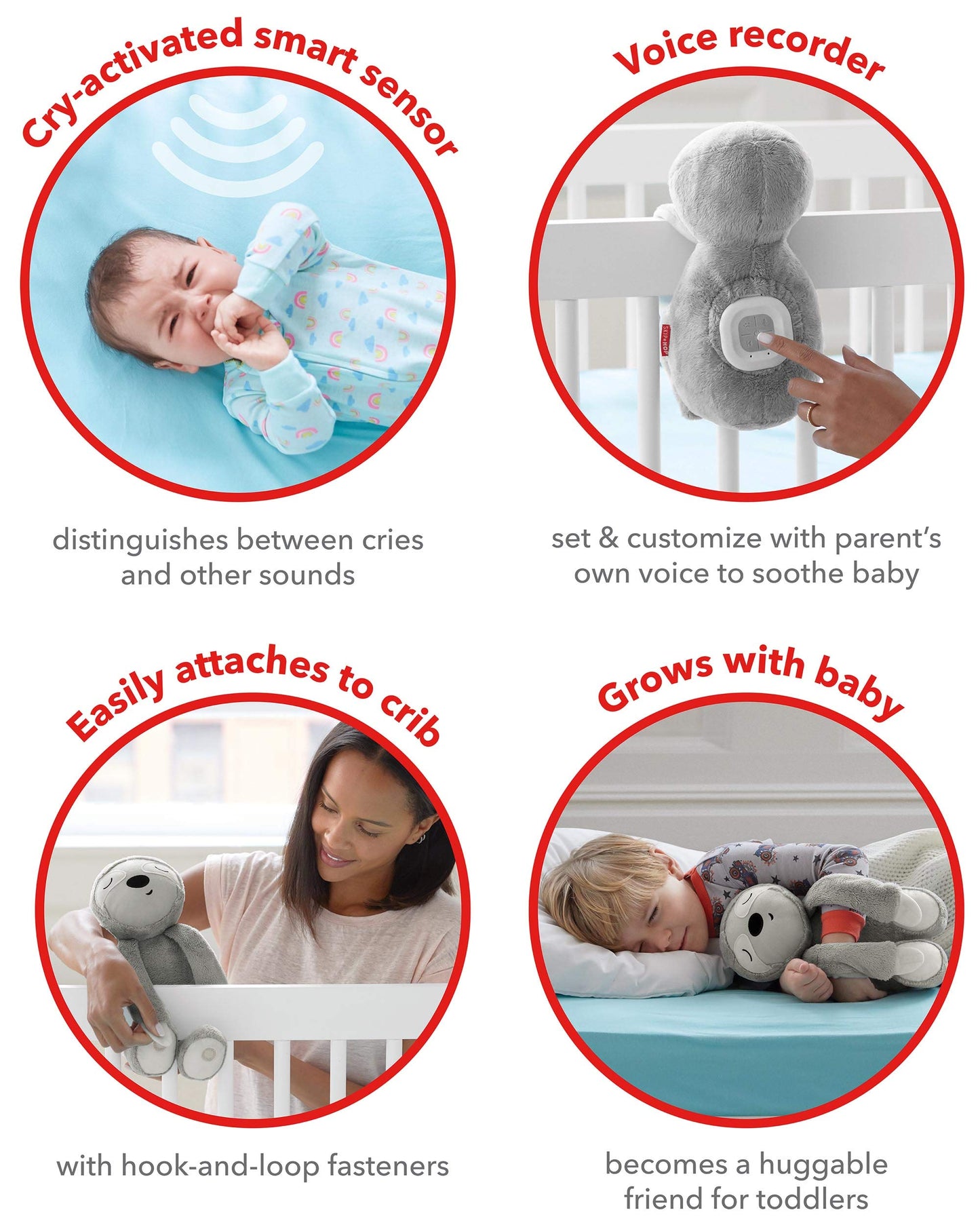 Skip Hop Cry-Activated Baby Soother, Sloth