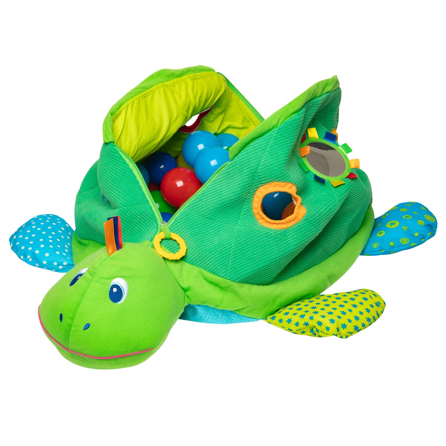 Melissa & Doug Kids Turtle Ball Pit with 60 Balls, Green