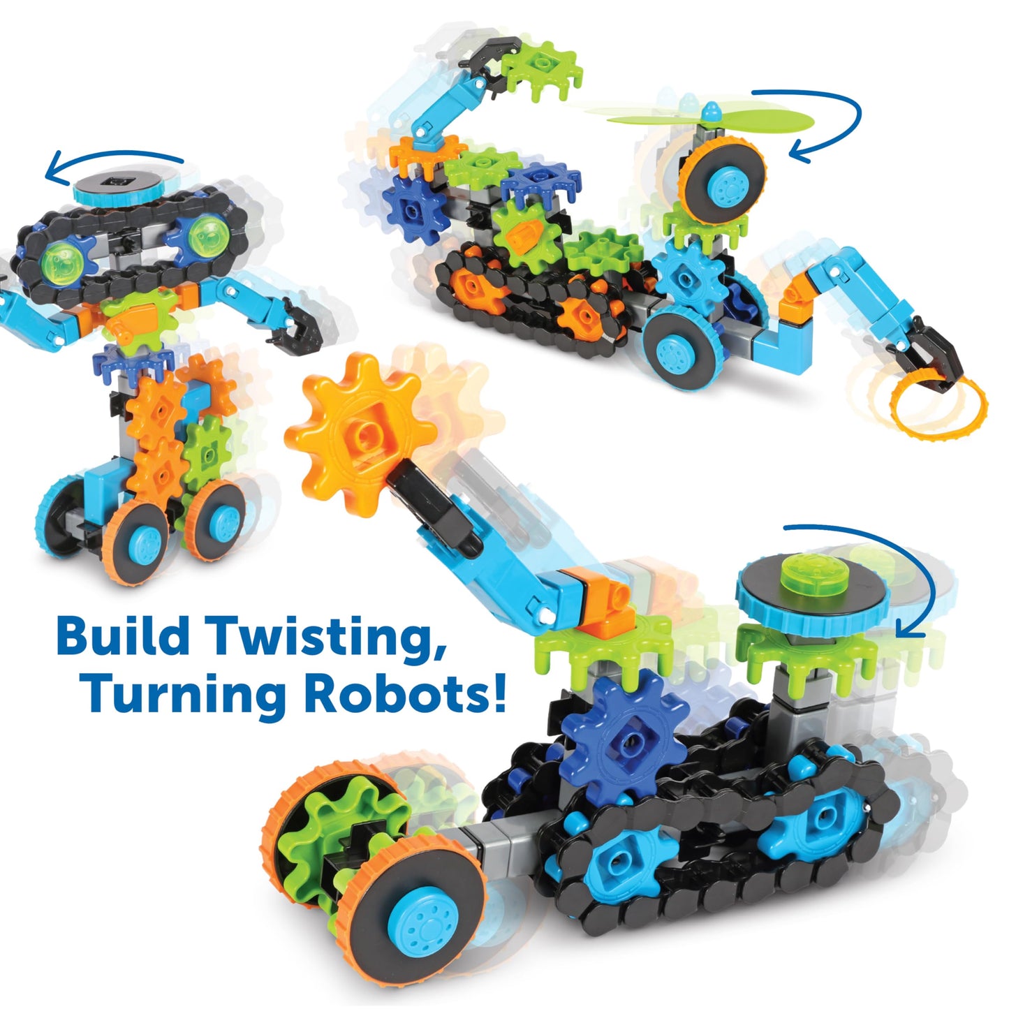 Learning Resources Gears Gears Gears Robots In Motion - Building Toys, STEM Activities, Fine Motor Skills, Toddler Construction Explorer Kit, Kindergarten Science, Boys and Girls Gifts