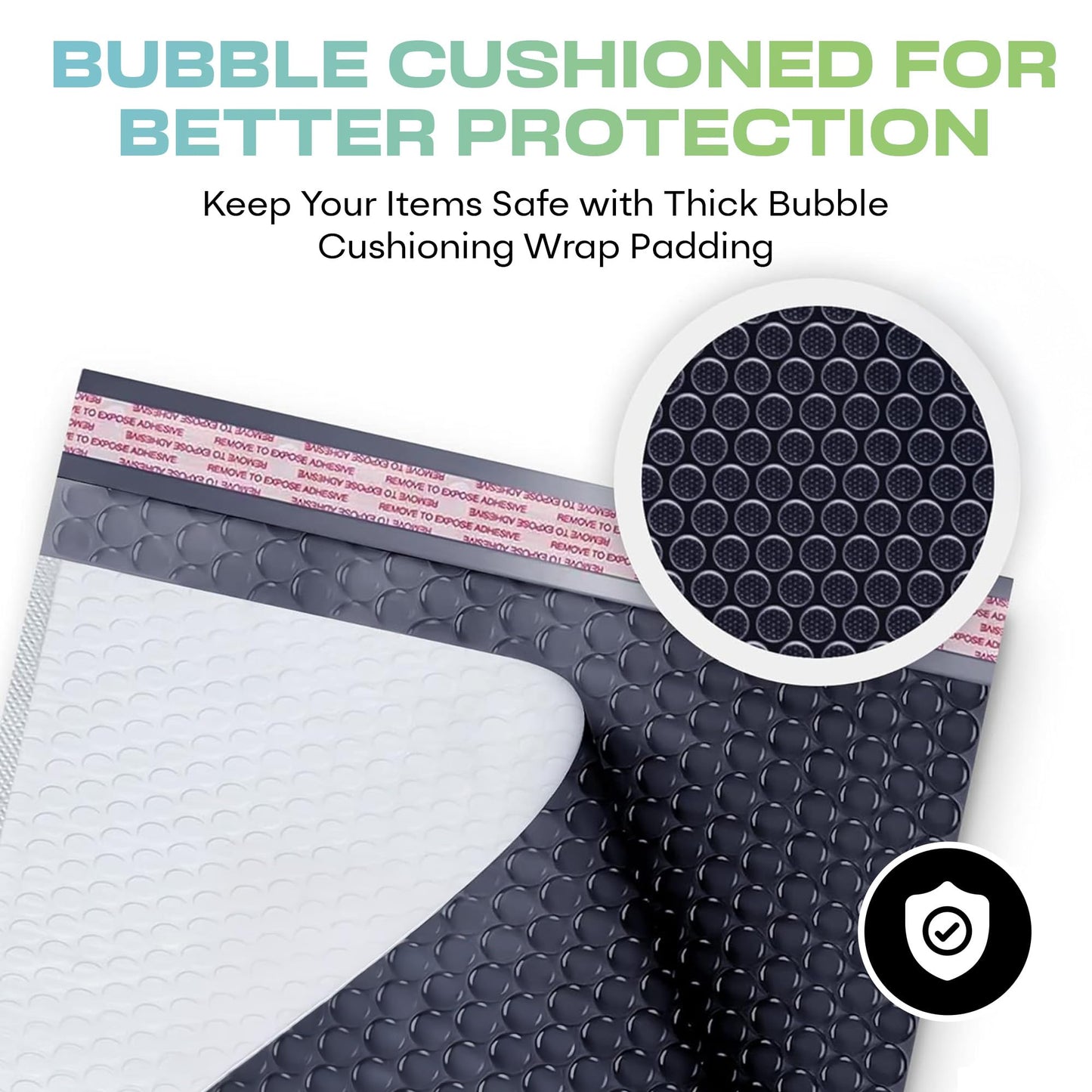 White Poly Bubble Mailers 8.5x12 inch #2 | Self Seal Padded Envelopes | Cushioned Bubble Mailer | Usable Size 8.5x11 | WaterProof | Lightweight mailing Shipping Bags | US Made | 200 Pack Bulk