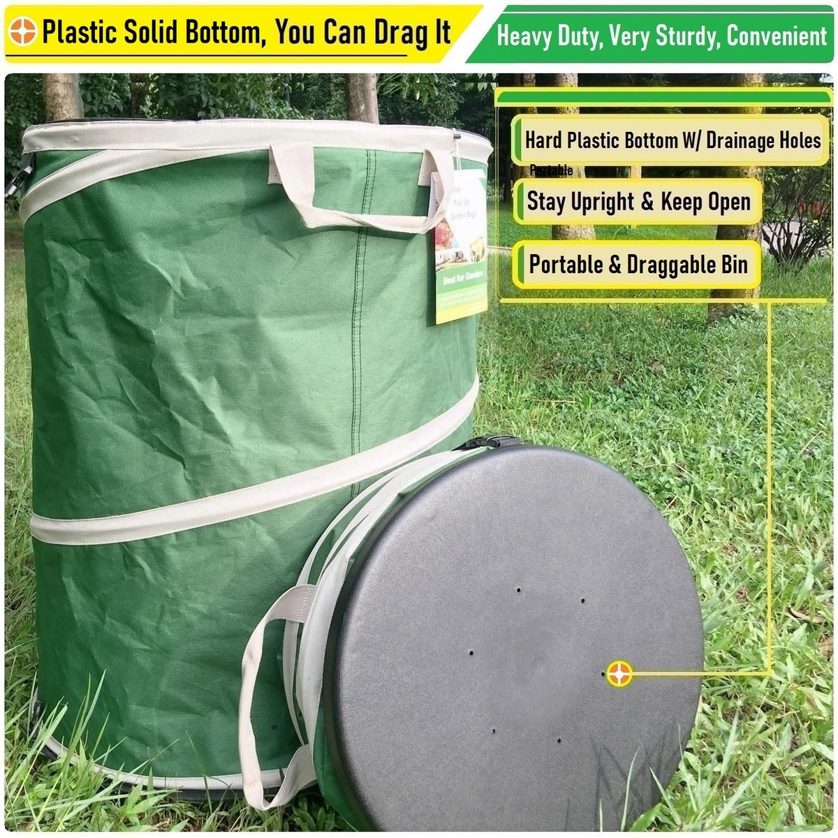 2 Pack 24 Gallon Collapsible Trash Can (2 Count)