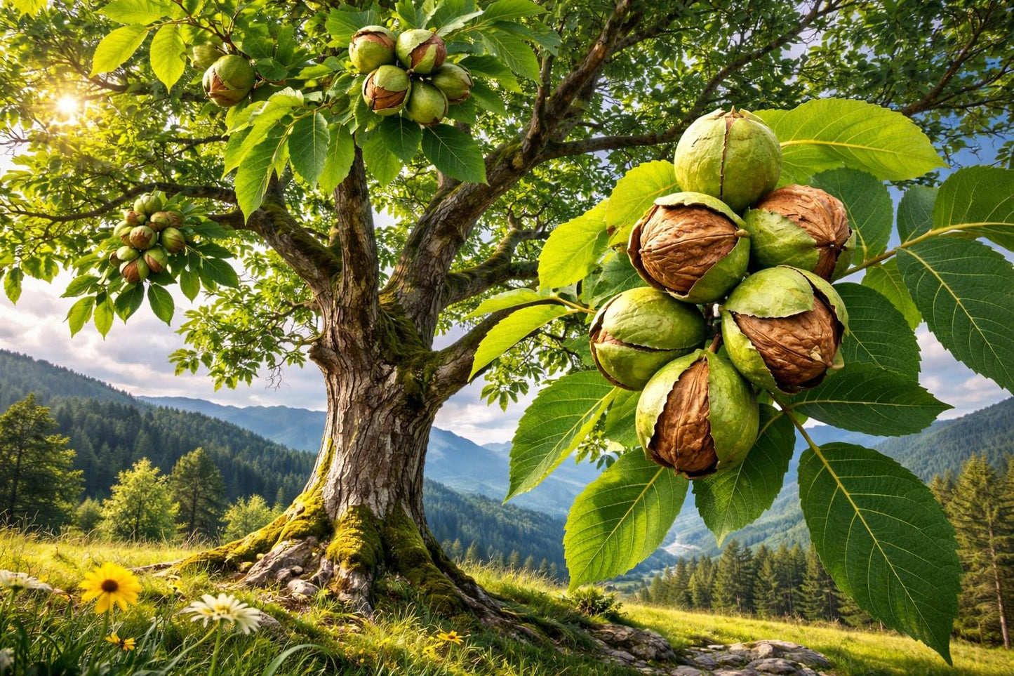 Carpathian Walnut Tree Live Plants (Juglans regia) – Cold Hardy, High-Yield English Walnut Nut Tree – Fast Growing, Premium Hardwood Producer – Ideal for Homesteads & Orchards (2 Trees)
