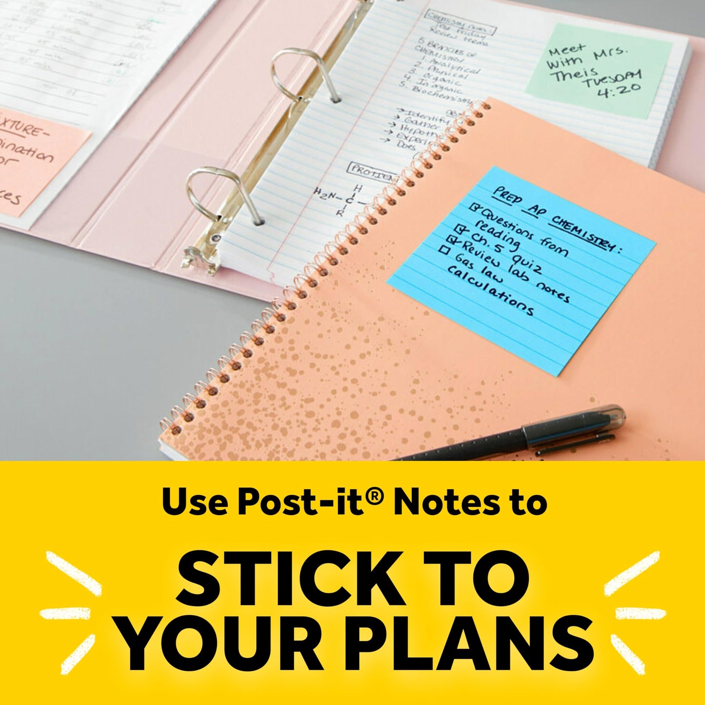 Post-it Notes, 1 Cube Note Sticky Notes Pad, 3 x 3 in., School Supplies and Oﬃce Supplies, Sunburst Collection