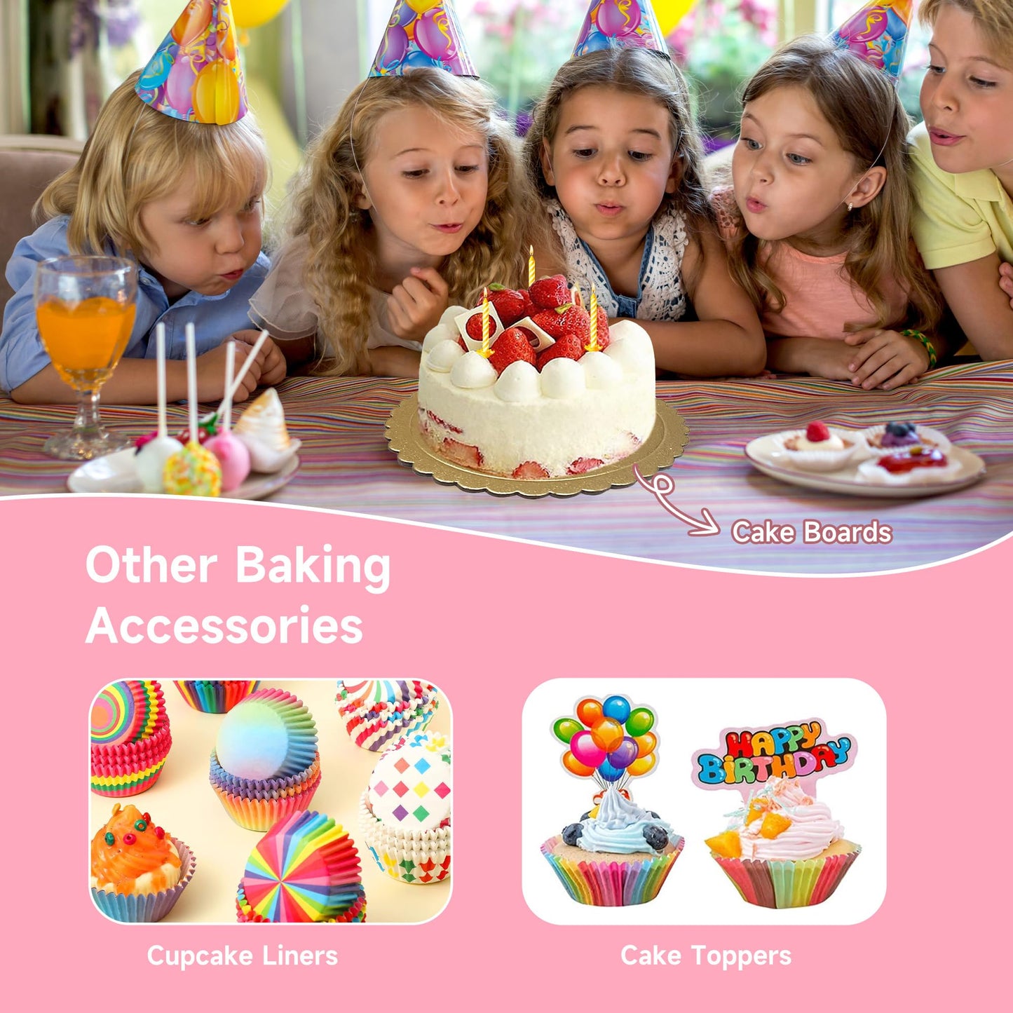 Cake Decorating Kit - Cake Turntable for Decorating with Baking Springform Pans, Cake Leveler, Numbered Piping Tips, 2 Spatulas, Baking Supplies Tools