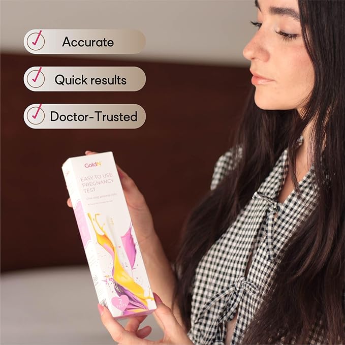 GoldN™ Easy to Use Pregnancy Test | Early Detection HCG Test for Women | Fast & Clear Results in Minutes | Midstream, Mess-Free Design | 2 Tests for Reliable Pregnancy Confirmation