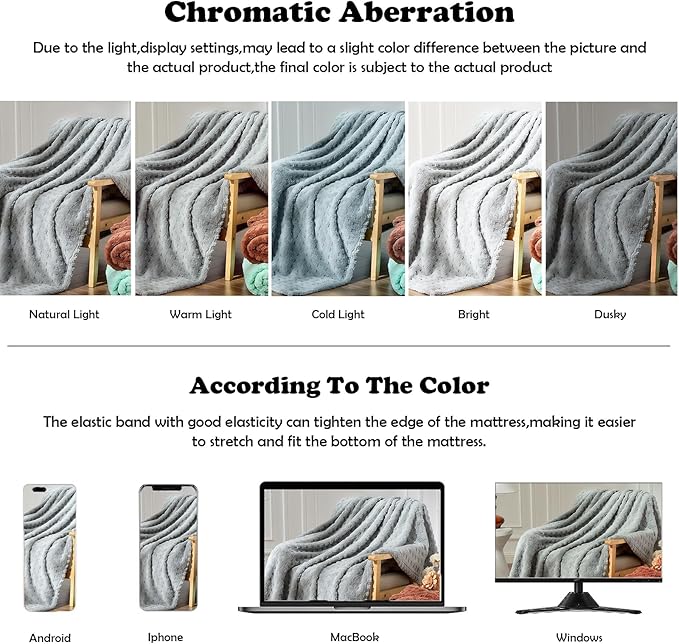 NEWCOSPLAY Super Soft Throw Blanket Grey Premium Silky Flannel Fleece 3D Waffle Checkered Lightweight Bed Blanket All Season Use (Light Grey, Throw(50"x70"))