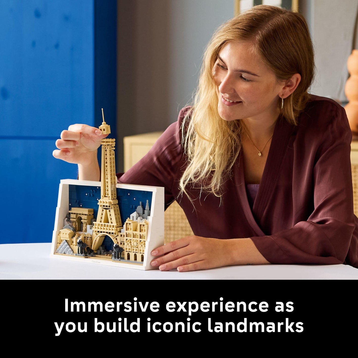 LEGO Architecture Paris – City of Love Building Set for Adults - Gift for Birthdays - Office or Bedroom Decor for Women & Men, Ages 18+ - W/Frame for Display - 21064