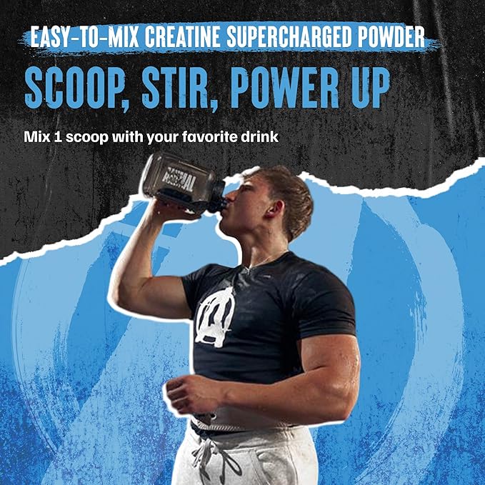 Animal Supercharged Creatine Powder - Flavored Creatine Monohydrate Enhanced with Betaine Anhydrous, PurpleForce & Senactiv, Strength, Endurance, Muscle Recovery for Men and Women – Fruit Punch, 300g