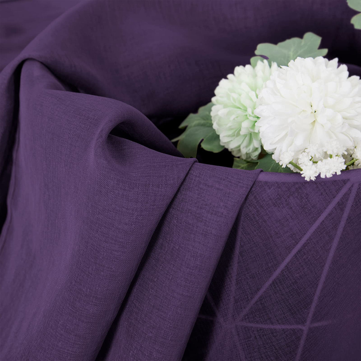 Short Sheer Curtain Linen Textured Bedroom Curtains Sheer Light Filtering Rod Pocket Voile Curtain for Living Room (2 Count)