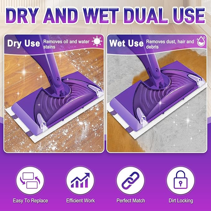20Pack Mopping Pad Refill for swiffer Wetjet Mop Compatible with swiffer Wet Pads Refill Replacement for swiffer Wet Jet Pads Disposable Multi Surface Floor Mop Pads, Thickness & Absorbent