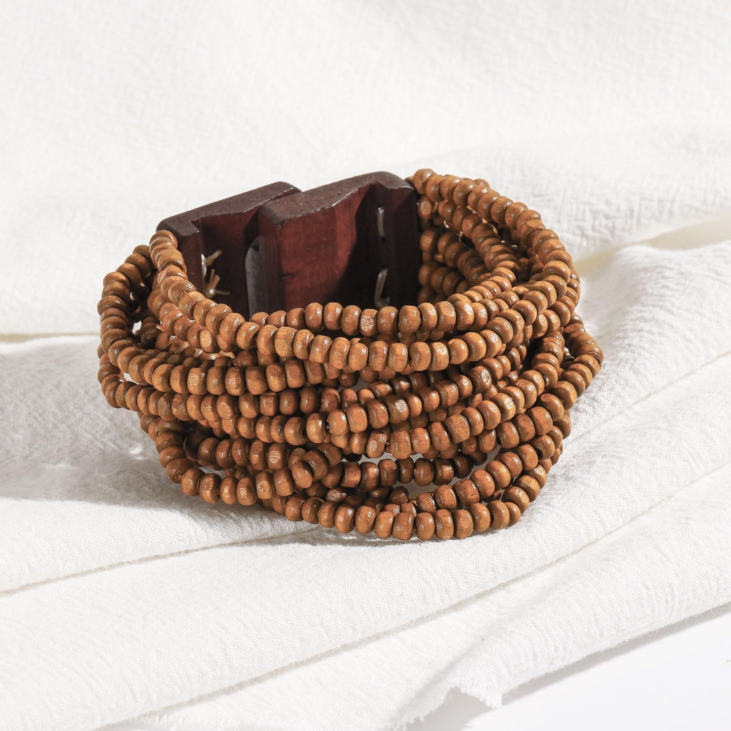 Coiris Multi Layers Seed Beads Wide Bangle Strand Bracelet for Women (BR1167)… (BR1199)