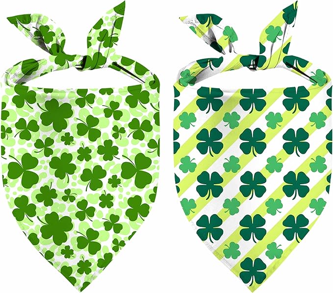 Valentines Dog Bandanas, 2 Pack Mother's Day Triangle Dog Bandanas, Reversible Love and Heart Pet Scarf, Premium Durable Fabric, Boys and Girls, Holiday Bandana for Large and Extra Large Dogs