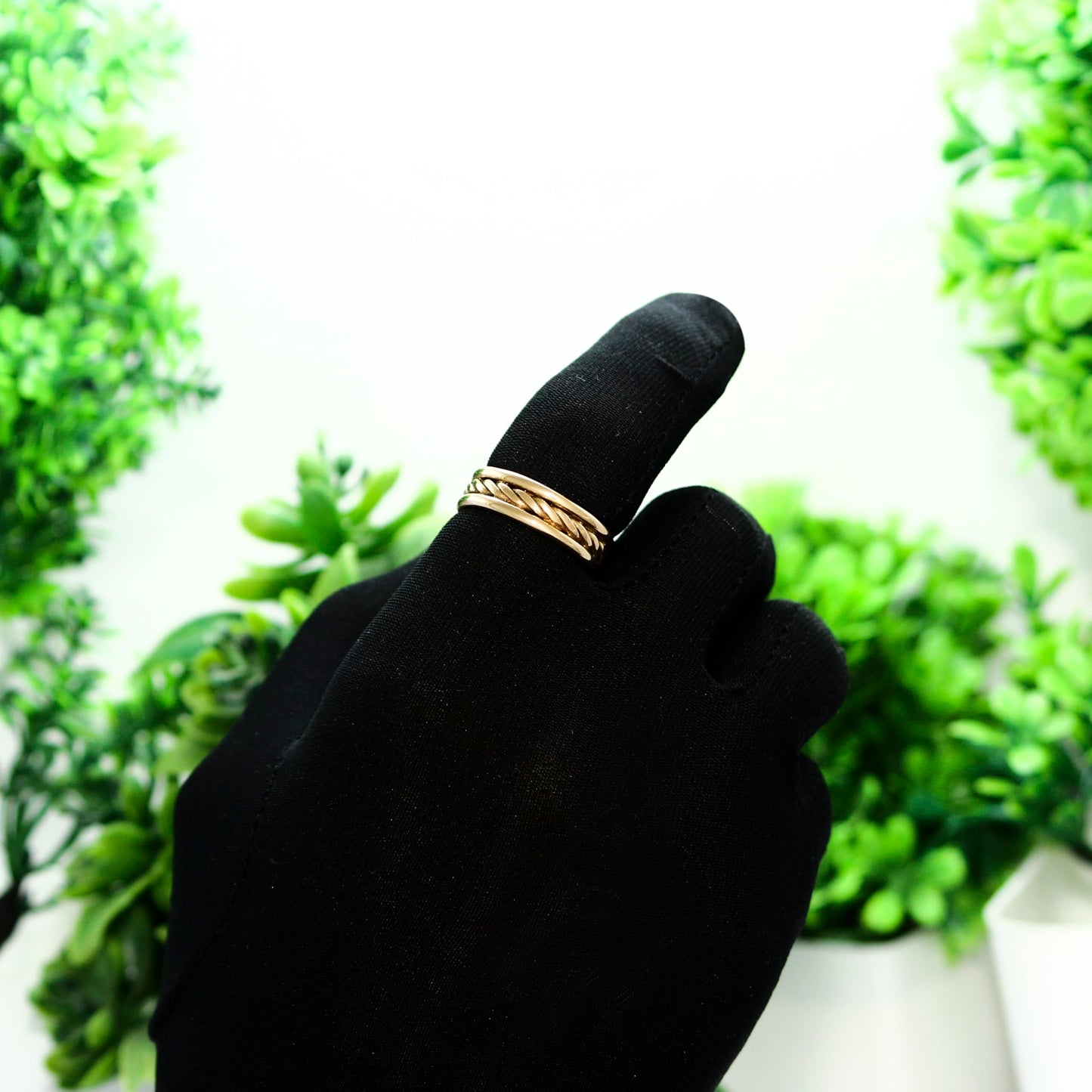 Krishnaa Jewels Pure Copper Classic HandCrafted Band Ring Gift Jewelry for Men and Women (3.5)
