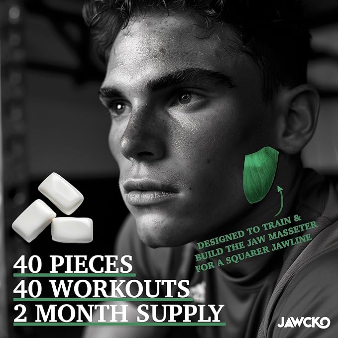 JAWCKO Ultra-tough Jawline Chewing Gum Variety 3-Pack | Get a Stronger, Squarer Jawline | 15X Hardness | Jaw Training Hard Gum | Chisel, Sculpt, Tone your Jaw | Facial Fitness Mewing Gum | 3X Flavors