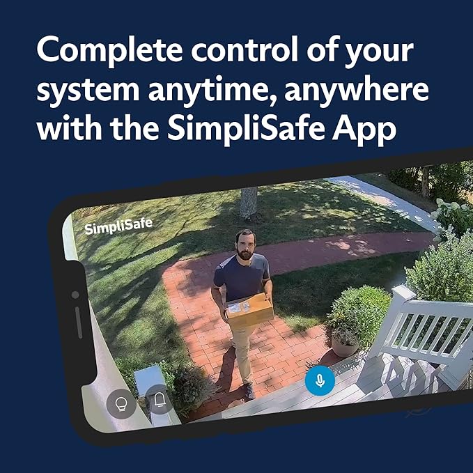 SimpliSafe 12 Piece Wireless Home Security System w/HD Camera - Optional 24/7 Professional Monitoring - No Contract - Compatible with Alexa and Google Assistant, White