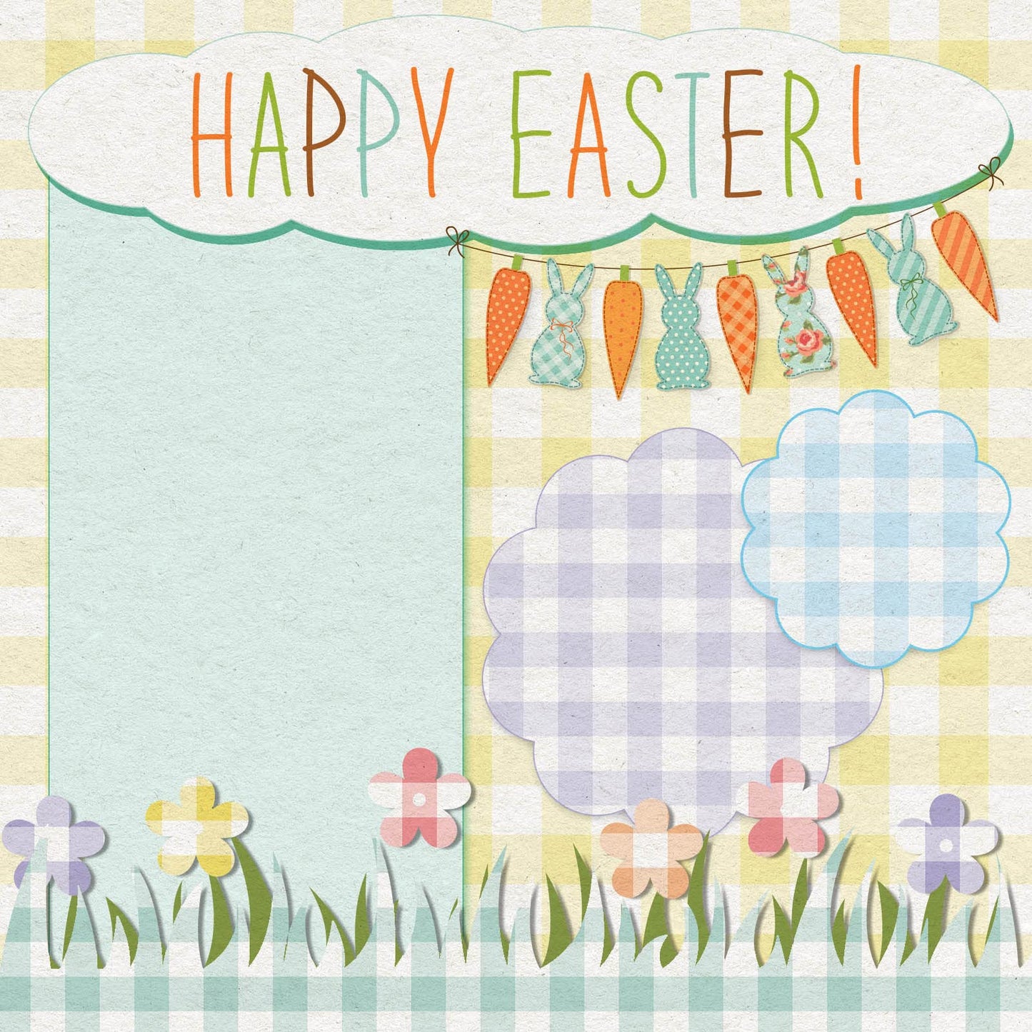 Whaline 24pcs Spring Pastel Plaid Pattern Paper 12 Designs Gingham Double-Sided Scrapbook Paper for DIY Crafts Scrapbook Photo Album Decor, 11.8 x 11.8 Inch