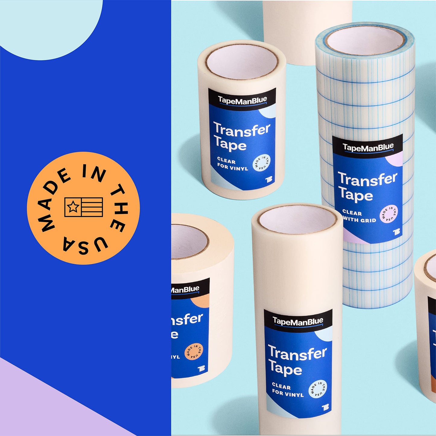 48 inch x 100 Yard Roll of Vinyl Transfer Tape Paper with Layflat Adhesive. Premium-Grade Application Tape for Vinyl Graphics and Sign Making