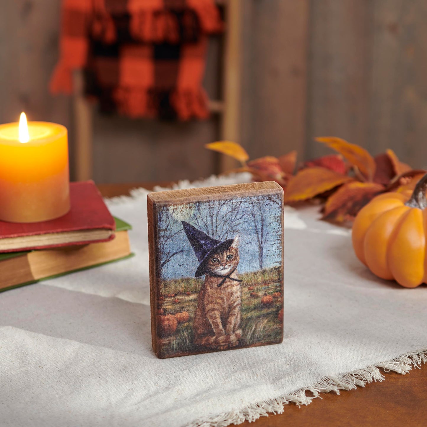 Primitives by Kathy Home Décor Block Sign - Cat As A Witch