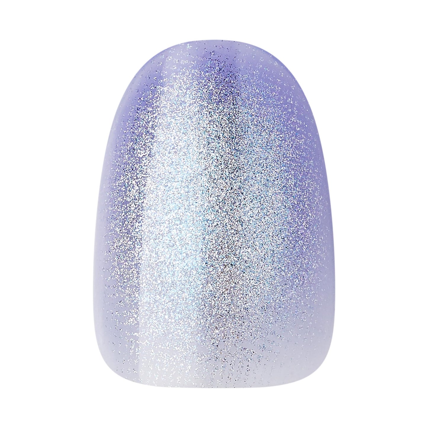WICKED X KISS Press On Nails, ‘Ozdust’, Light Purple, Short Oval, Waterproof, Chip Proof, Smudge Proof, 28 Fake Nails, Pink Gel Nail Glue (2g), Mini Nail File, & Manicure Stick