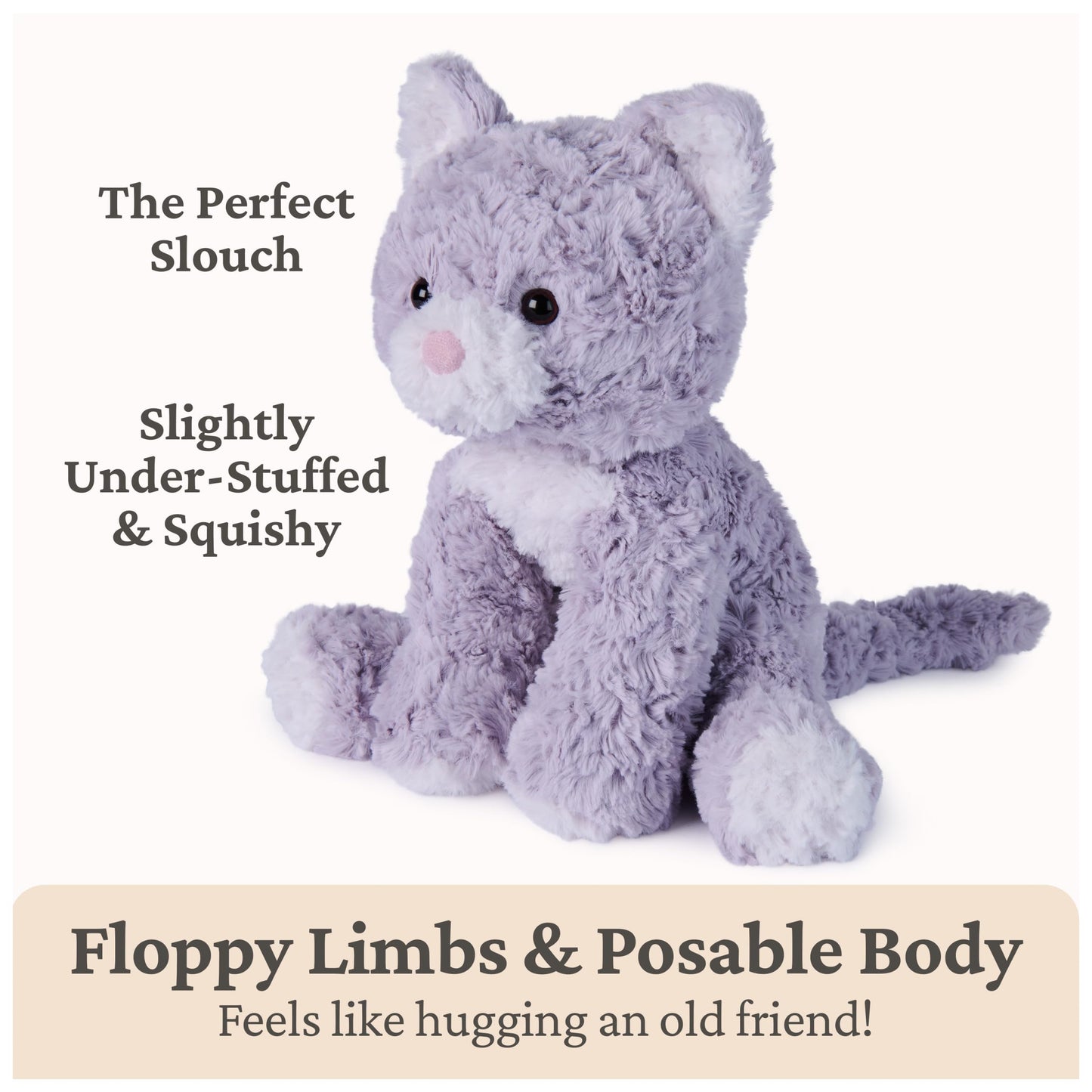 GUND Cozys Collection Kitten Plush, Cat Stuffed Animal for Ages 0 and Up, Purple, 10"