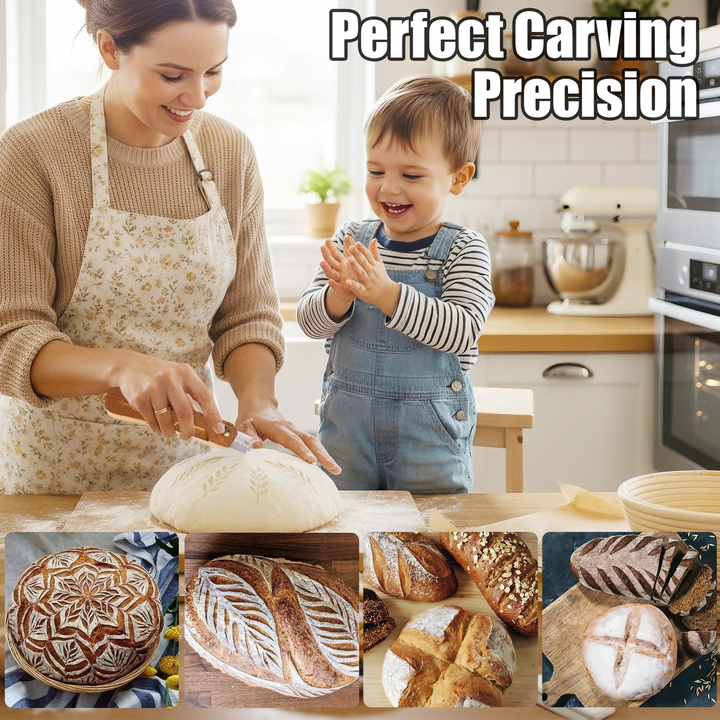 RuruPura Bread Lame Dough Scoring Tool, Upgrade Bread Scoring Tool for Sourdough Bread Baking, Sourdough Scoring Tool for Homemade With 10 Razor Blades