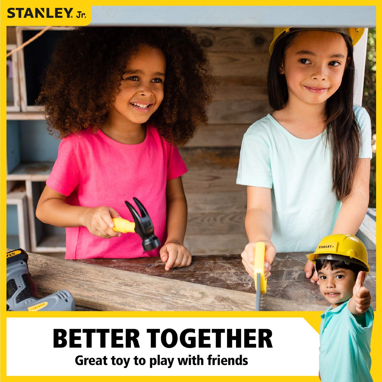 Red Toolbox Stanley Jr. 3 Piece Pretend Play Toolset