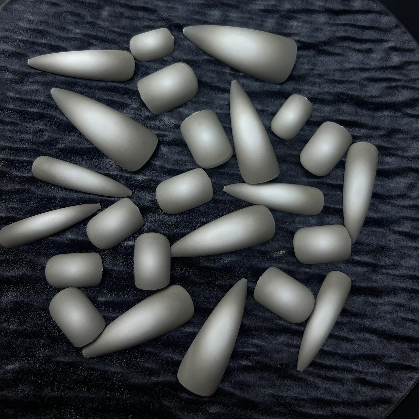 Halloween Vampire Teeth Press on Nails Short Square Black Matte Fake Nails Horror Bloody Long Stiletto Halloween False Nails for Women Girls Vampire Design Manicure Decoration 24Pcs