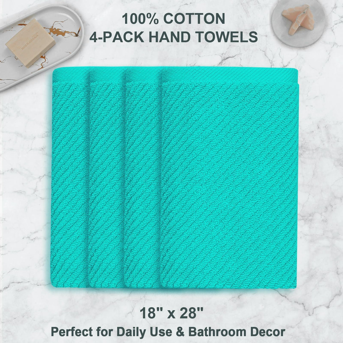 Bathroom Hand Towels 4PC (4 Count)
