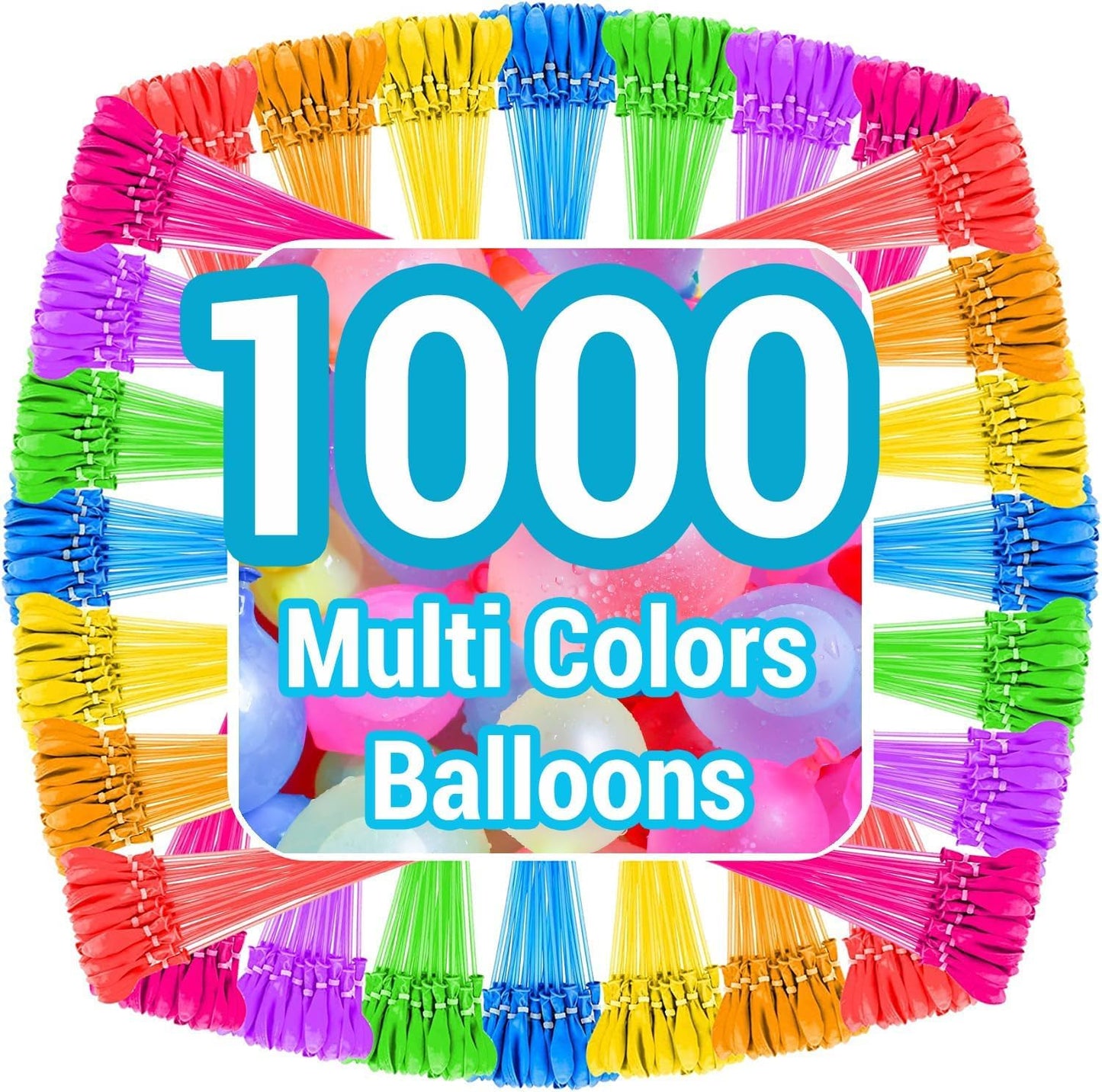 1000PCS Quick Fill Water Balloons Self-Sealing Outdoor Summer Splash Toys for Kids Adults Party Beach Pool Fun