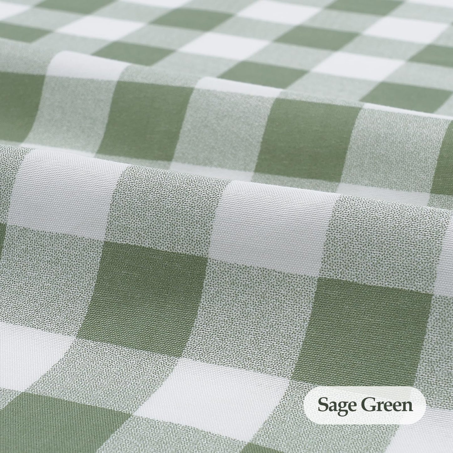 Q&J Fabric Co. Plaid Fabric 10 Yards x 94 Inch 1'' Sage Green Gingham Checkered Fabric by The Yard Precut Patchwork Sewing for DIY Craft Sewing Home Christmas Decoration