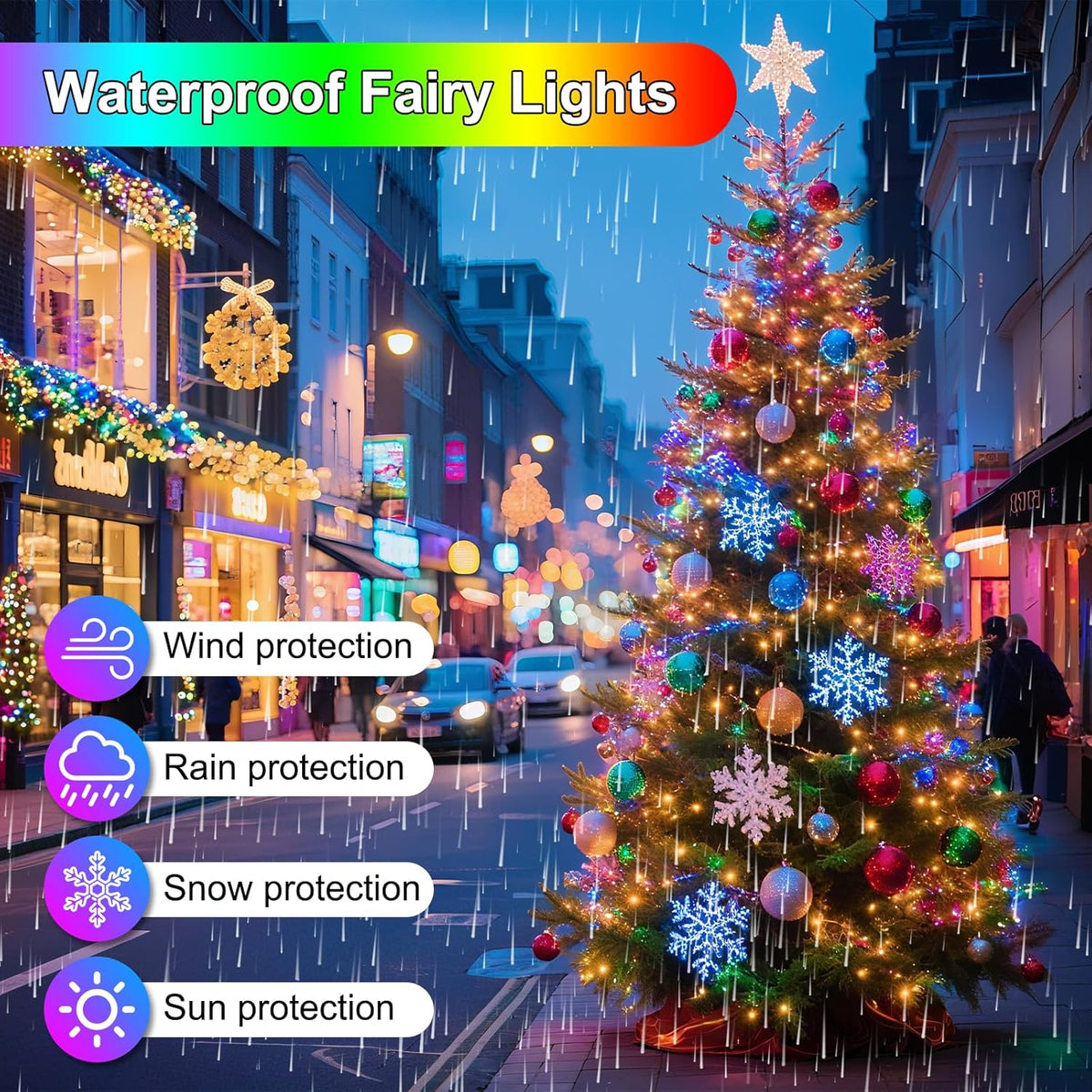 70FT 200LED Christmas Lights Plug in,Outdoor Indoor Connectable Fairy Lights with Timer and 8 Modes,Christmas Tree Lights for Garden Party Wedding Christmas Decoration(Multi-Color