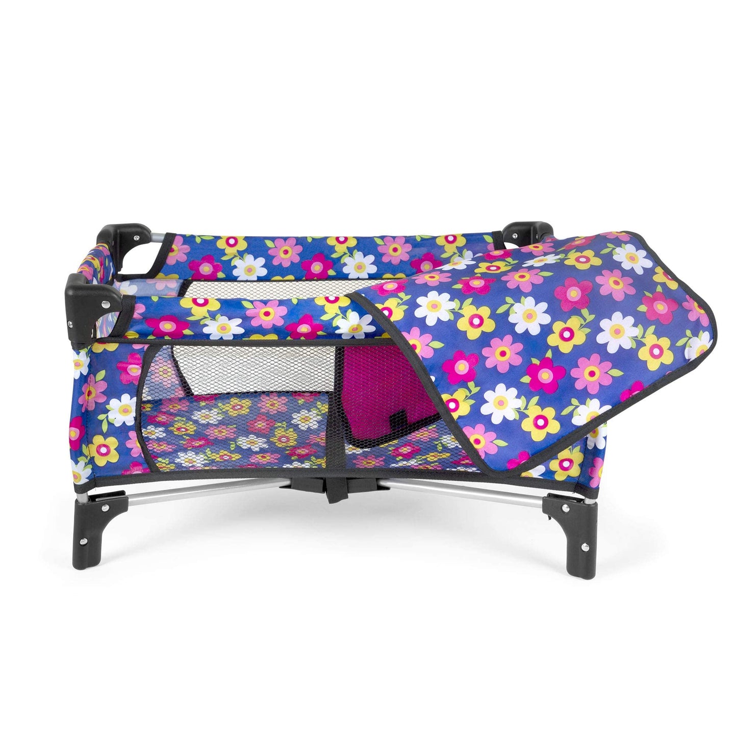 Baby Doll Crib Set, Toy Pack n Play Bassinet Blanket & Carry Bag for Baby Doll Playpen Fits up to 20" Doll | Allows for Easy Compact Folding for Storage Toy,
