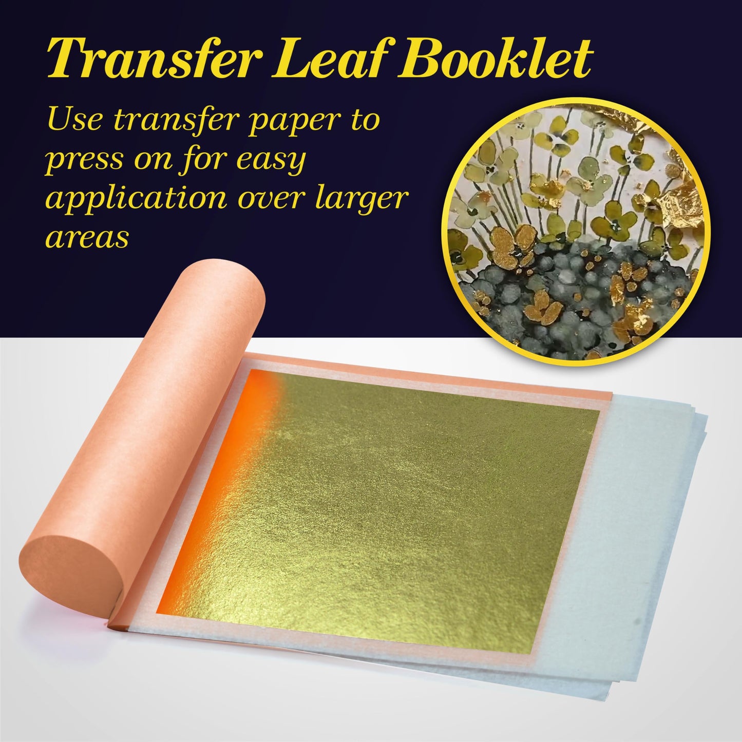 BARNABAS BLATTGOLD Gold Leaf - 23K Real Gold [25 Sheets, 3.4 inches] - Transfer Patent for Painting, Arts and Crafts