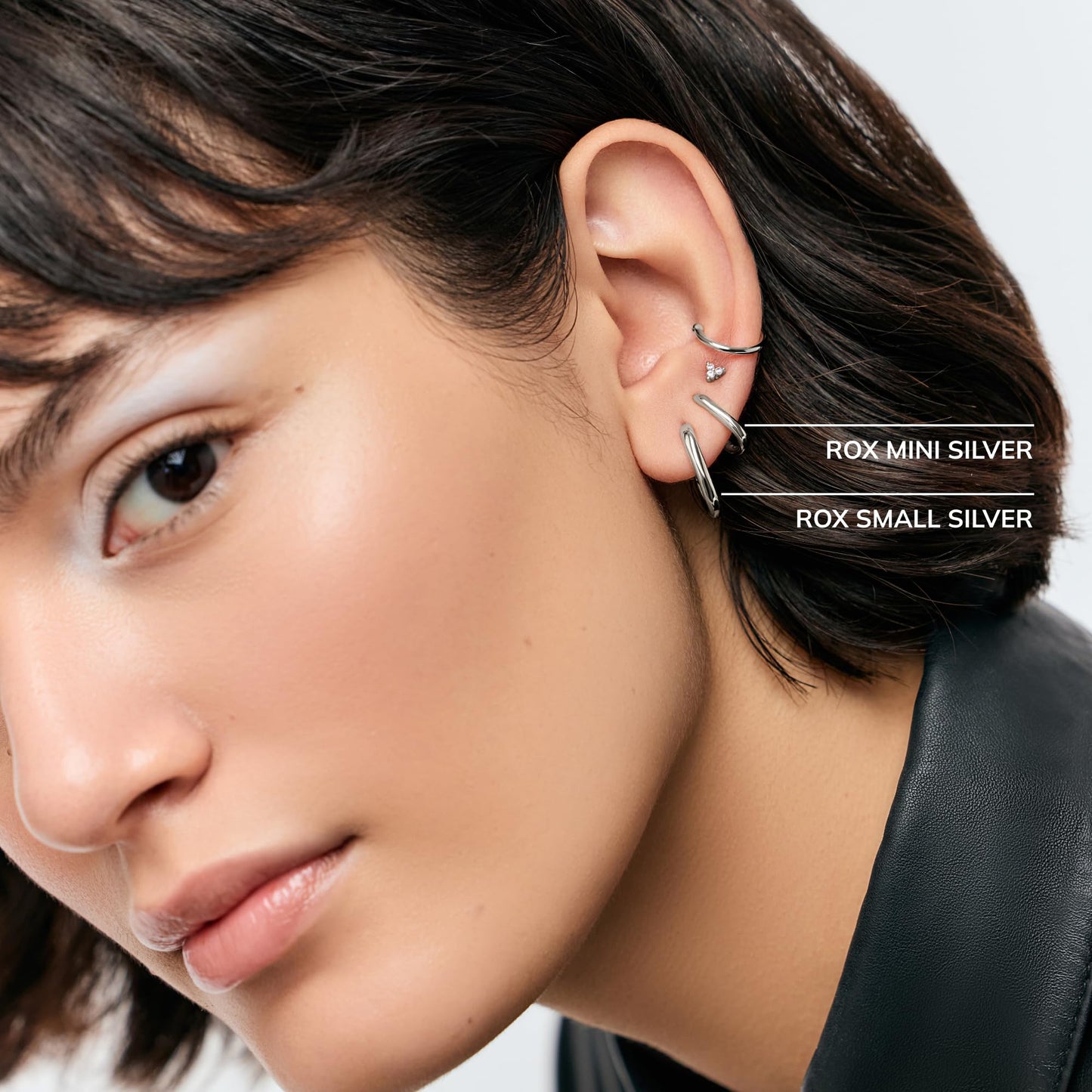 Ana Luisa Rectangle Hoop Earrings - Sterling Silver Base With 14K Gold & Silver Rhodium Plating - Chic, Dainty Mixed Metal Huggie Hoops - Hypoallergenic, Tarnish-Free, and Water-Resistant Hoops