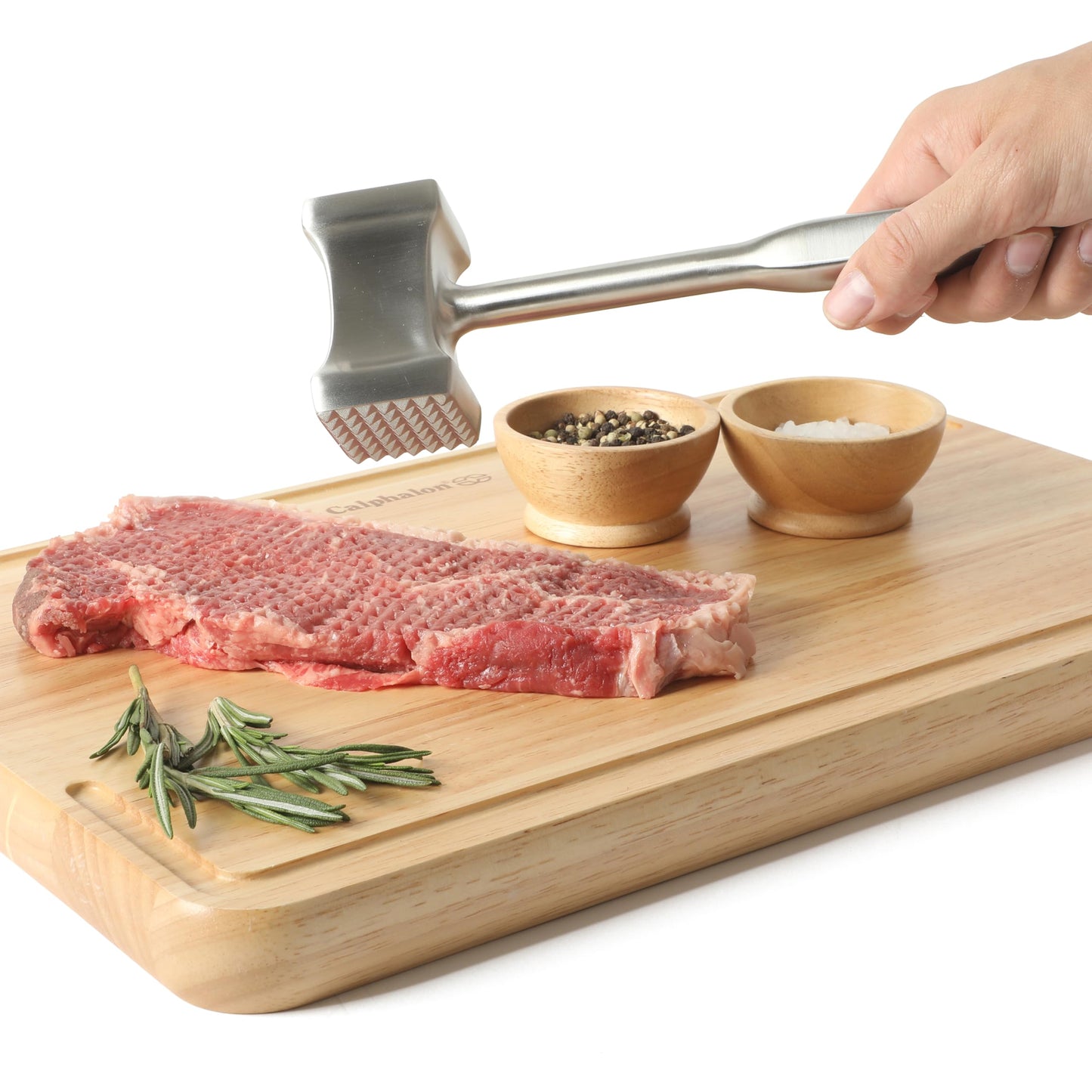 Calphalon Prime Stainless Steel Kitchen Multi-Sided Meat Tenderizer
