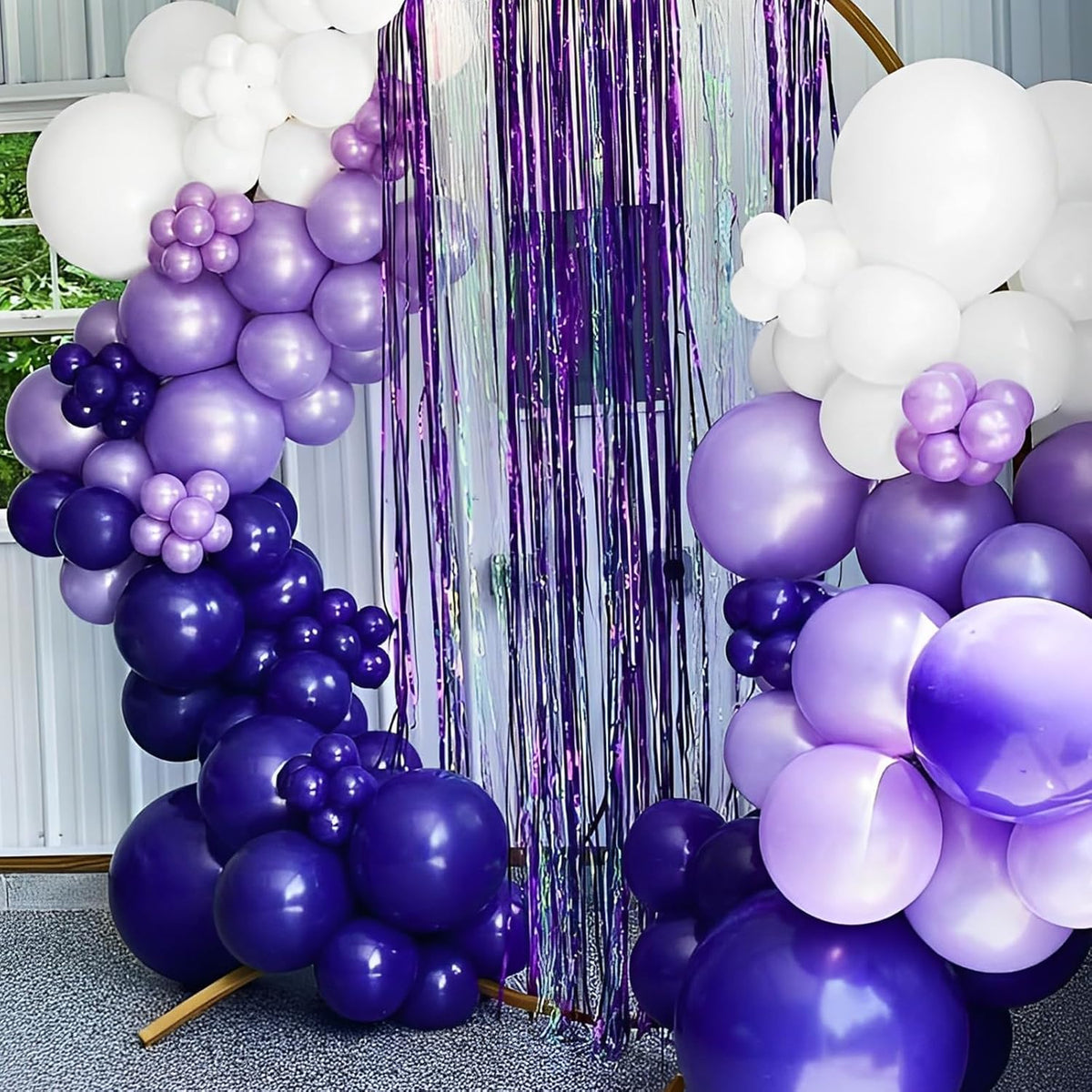 90pack Purple Balloons Different Size 18/12/10/5 Inch Purple Balloon Garland Arch Kit for Halloween, Graduation, Wedding, Birthday, Baby Shower, Anniversary Party Decorations