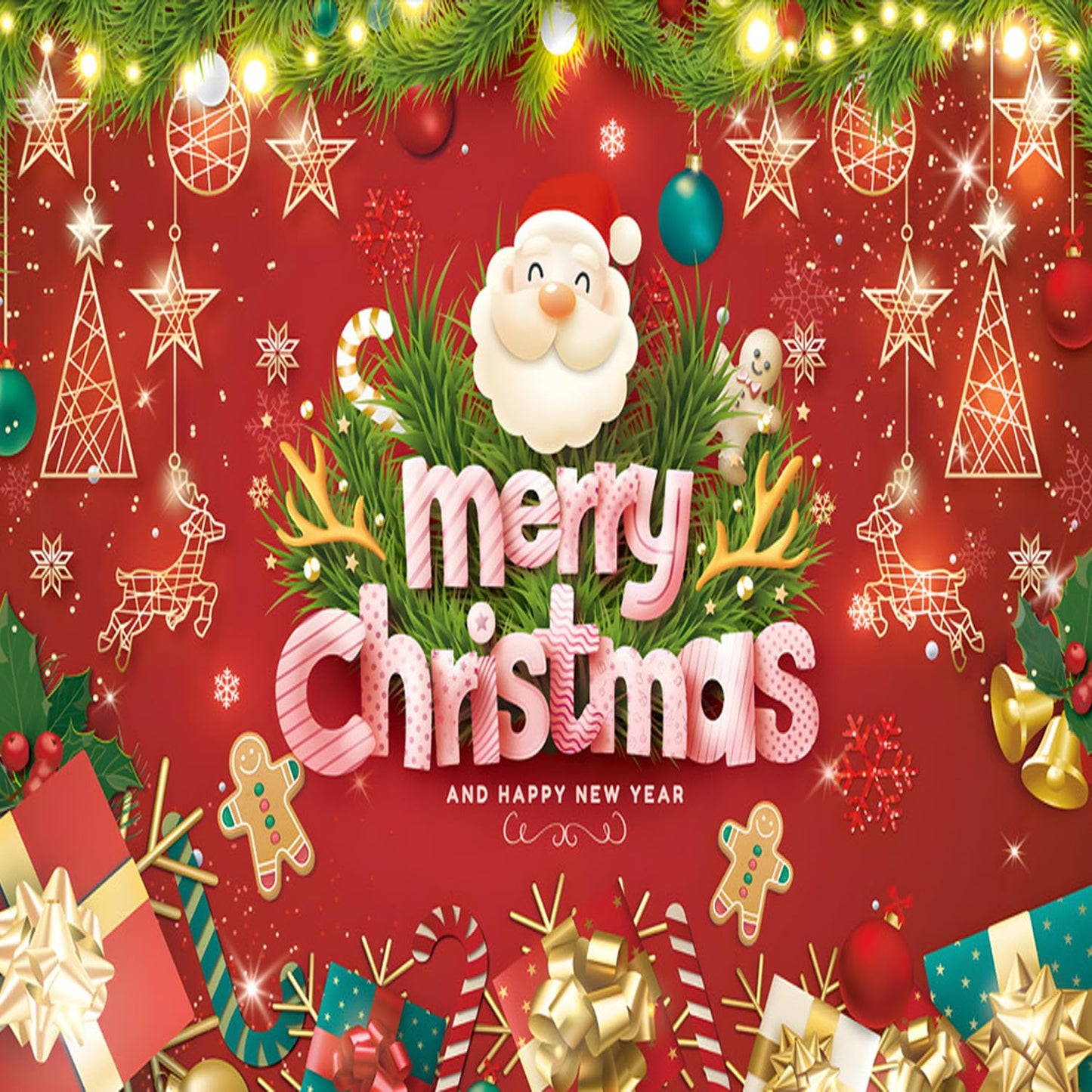 CJDLTS Snowflake Press on Nails Long Ballet Artificial Acrylic Fake Nails Snowman Red White Stripe with Glitter Stick on Nail Christmas False Nail Full Cover Winter Artificial Fingernails for Women
