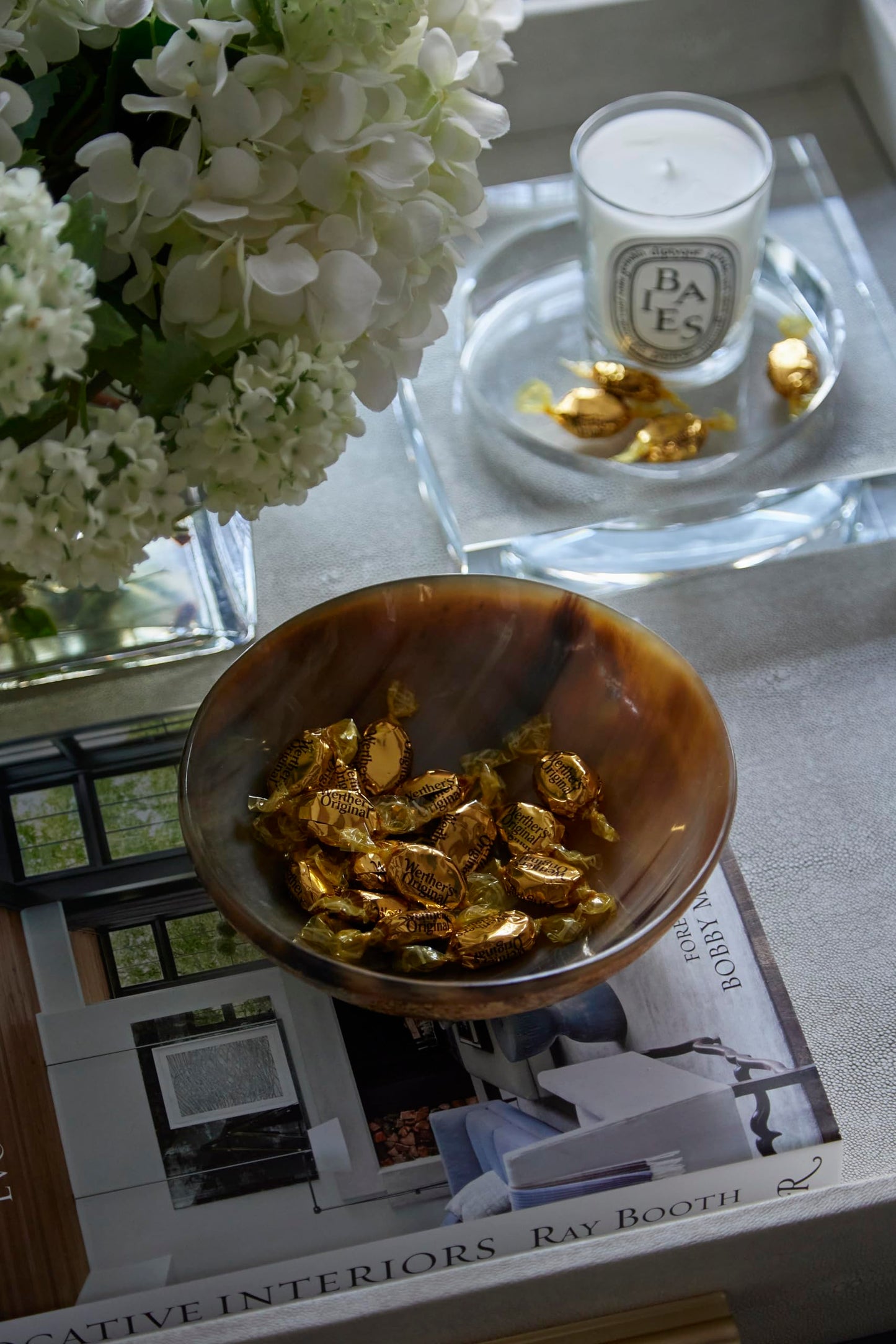 Crystal Candle Dish — by Alice Lane Home Collection — Size Large — Smooth, Round Cutout is the Perfect Size for Your Favorite Candle or Diffuser — Clear K9 Crystal Design
