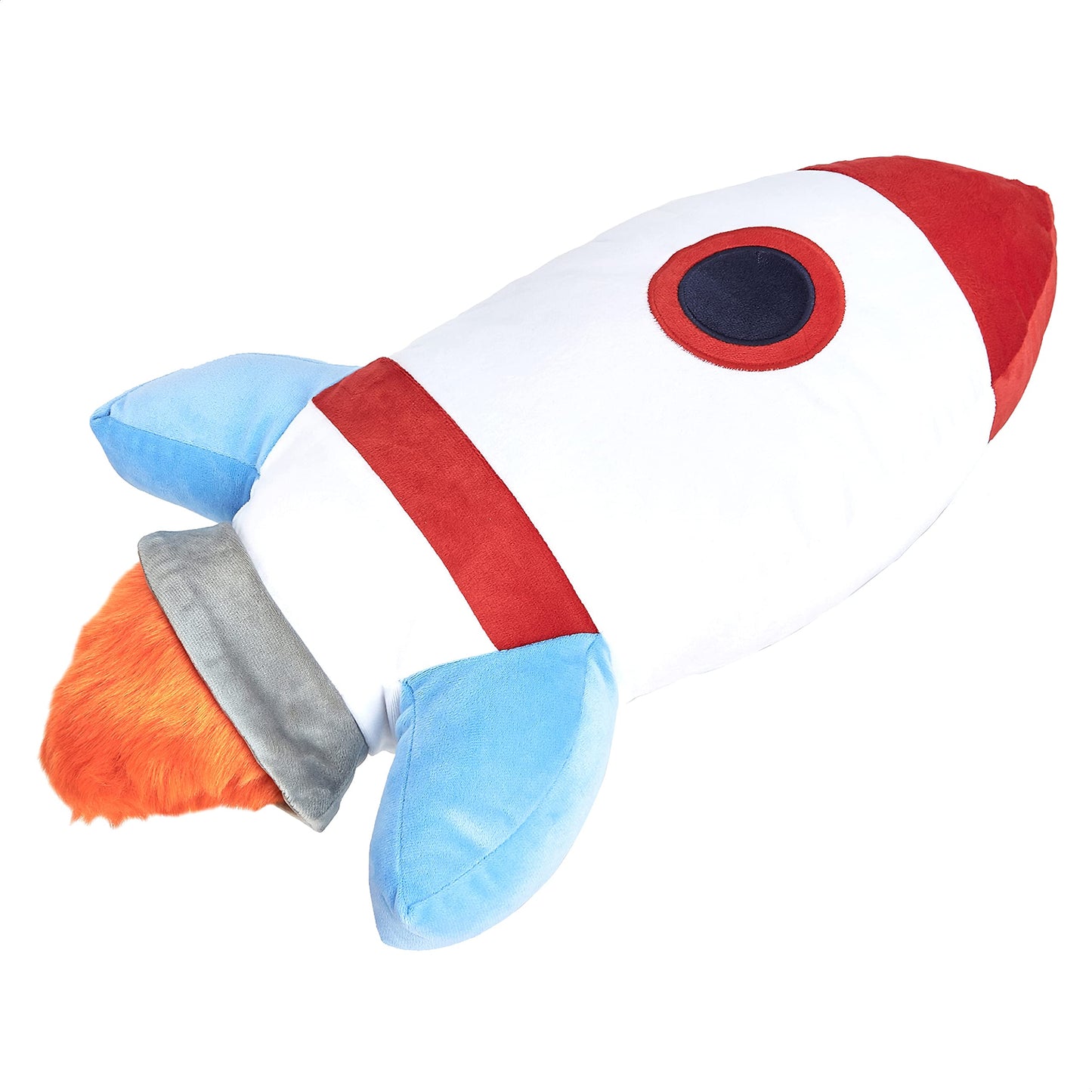 Amazon Basics Kids Space Rockets Decorative Pillow, Ultra-Soft Bedroom Décor, Spaceship Theme, 16.5" x 4", Polyester